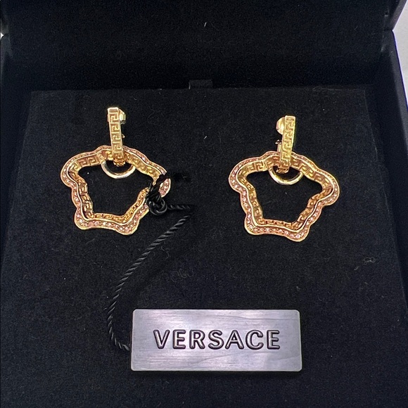 Versace Gold Medusa Earrings - Picture 2 of 9
